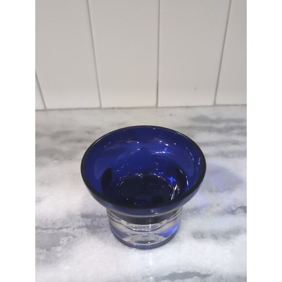 Party‎ Light Cobalt Blue Votive Holder, Tea Light Candle Holder, Bubble Glass - Picture 5 of 10